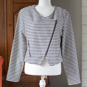 Tart Collection Wyatt Stripe Moto Zip Blazer